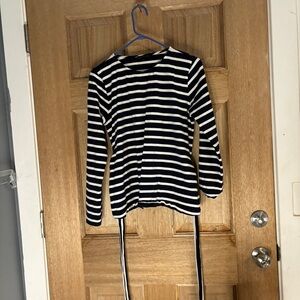 J. Crew women’s navy blue and‎ white striped blouse size M